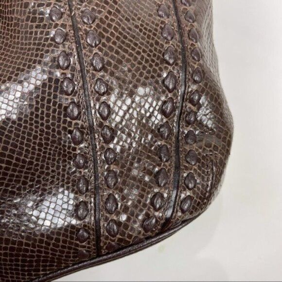 Brighton Ziptop Embossed Buckle Hobo Shoulder Bag - Picture 4 of 11